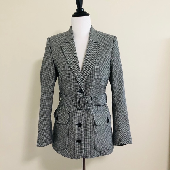 THE KOOPLES Houndstooth Blazer with Belt